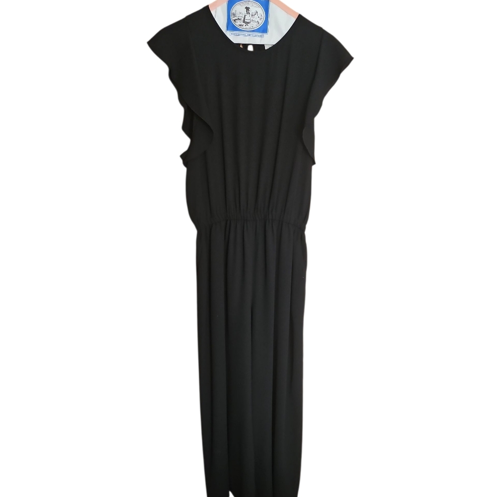 Wilfred Black Ruffle Jumpsuit